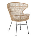 Chaise lounge rotin bohème-GEORGETTE
