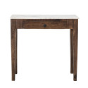 Table d'appoint bois et marbre bohème chic-PROVENCE