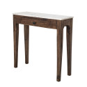 Table d'appoint bois et marbre bohème chic-PROVENCE