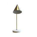 Lampe de bureau en métal doré et marbre ALIX