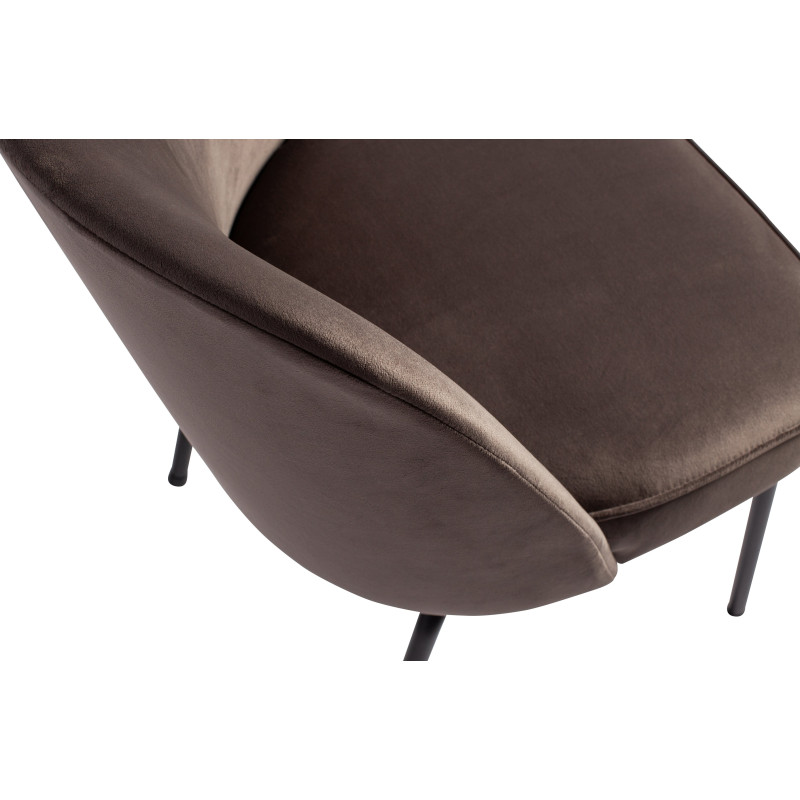 Chaise crapaud velours VOGUE