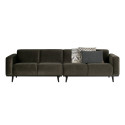 Canapé velours 4 places design retro STATEMENT