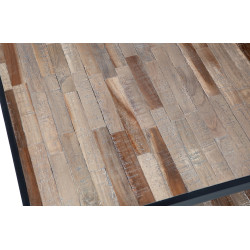 Table basse industrielle en bois et métal JELTA
