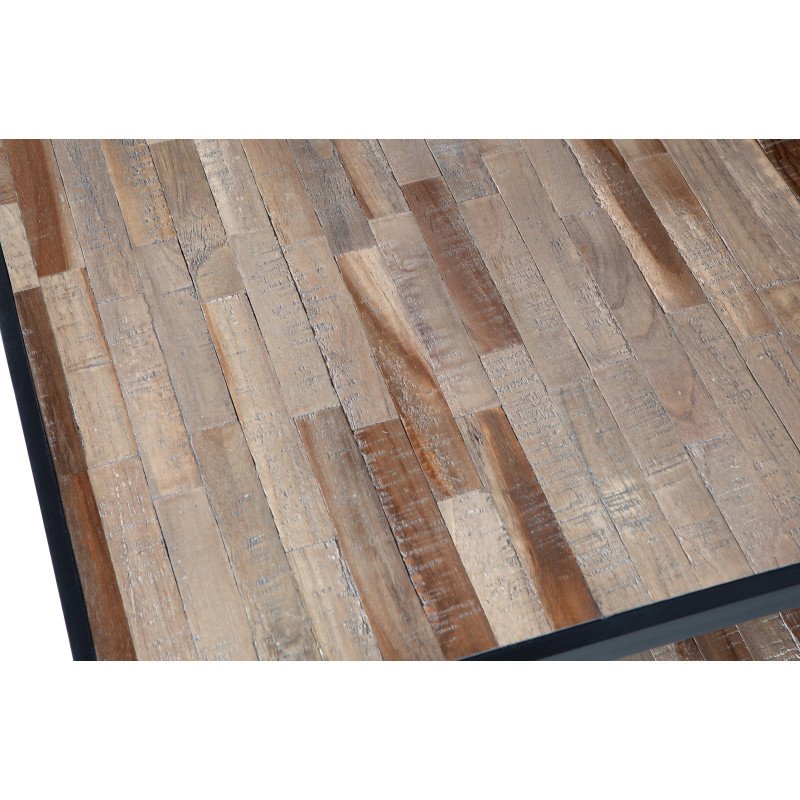 Table basse industrielle en bois et métal JELTA