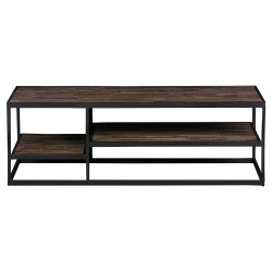 Table basse industrielle en bois et métal JELTA