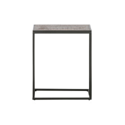 Table d'appoint minimaliste en bois et métal PAULA