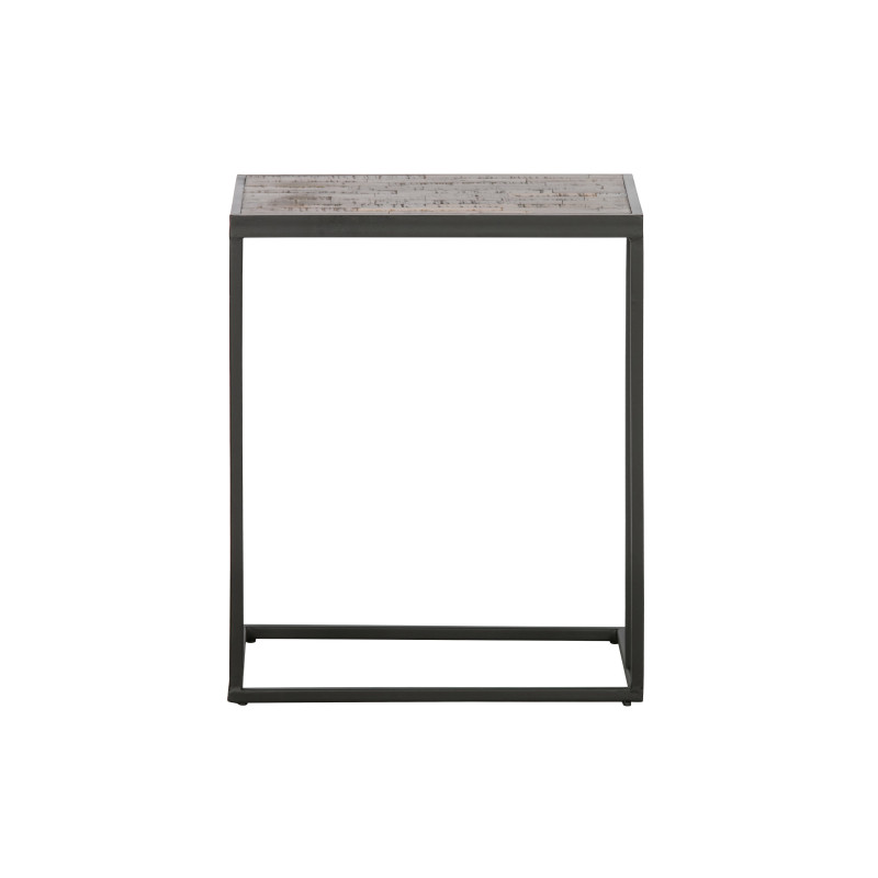 Table d'appoint minimaliste en bois et métal PAULA