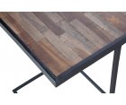 Table d'appoint minimaliste en bois et métal PAULA