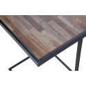 Table d'appoint minimaliste en bois et métal PAULA