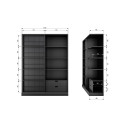 Grande armoire à portes coulissantes en bois LITT