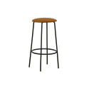 Lot de 2 tabourets de bar minimaliste en velours PAULSEN