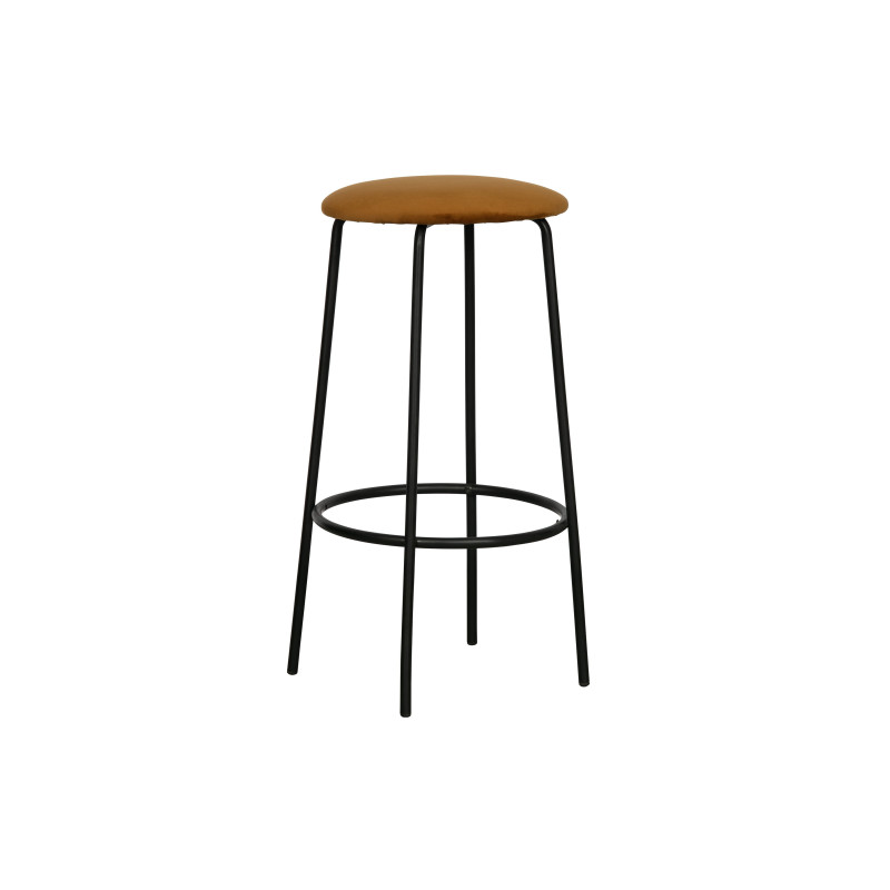 Lot de 2 tabourets de bar minimaliste en velours PAULSEN