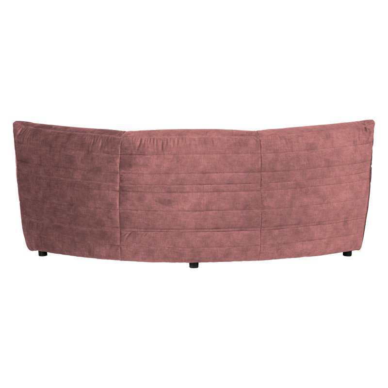 Petit canapé arrondi section angle en velours BAGGY
