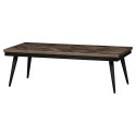 Table basse rectangulaire en bois et métal RUBY
