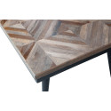 Table basse rectangulaire en bois et métal RUBY