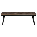 Table basse rectangulaire en bois et métal RUBY
