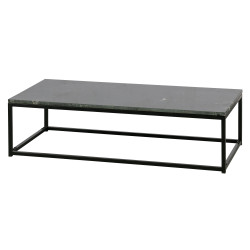 Table basse 120x60 en marbre noir RAKA