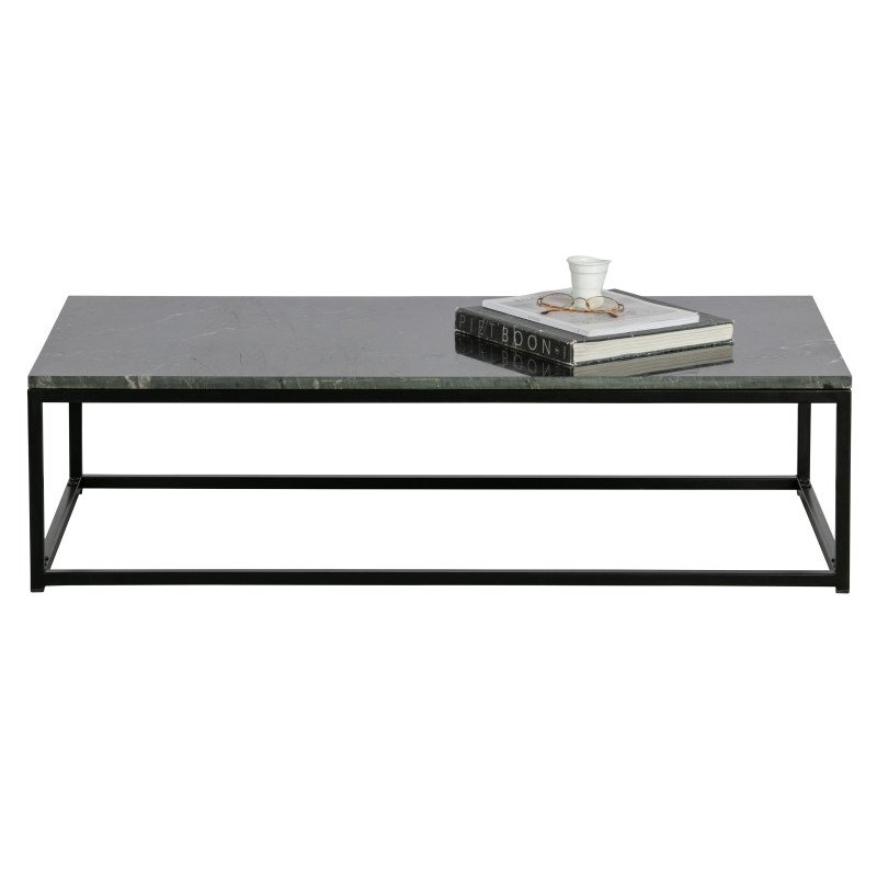 Table basse 120x60 en marbre noir RAKA