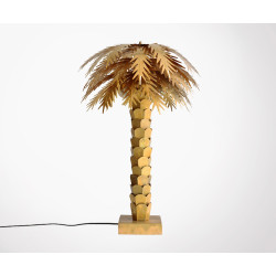Lampe de table palmier à poser GOLDIE - finition dorée