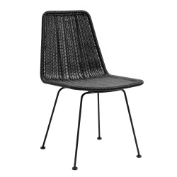 Chaise d'extérieur moderne aspect rotin ANSEL