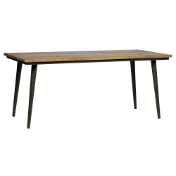 Table à manger bois métal 180 x 90cm GUILD