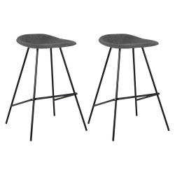 Lot de 2 tabourets de bar-TEDDY