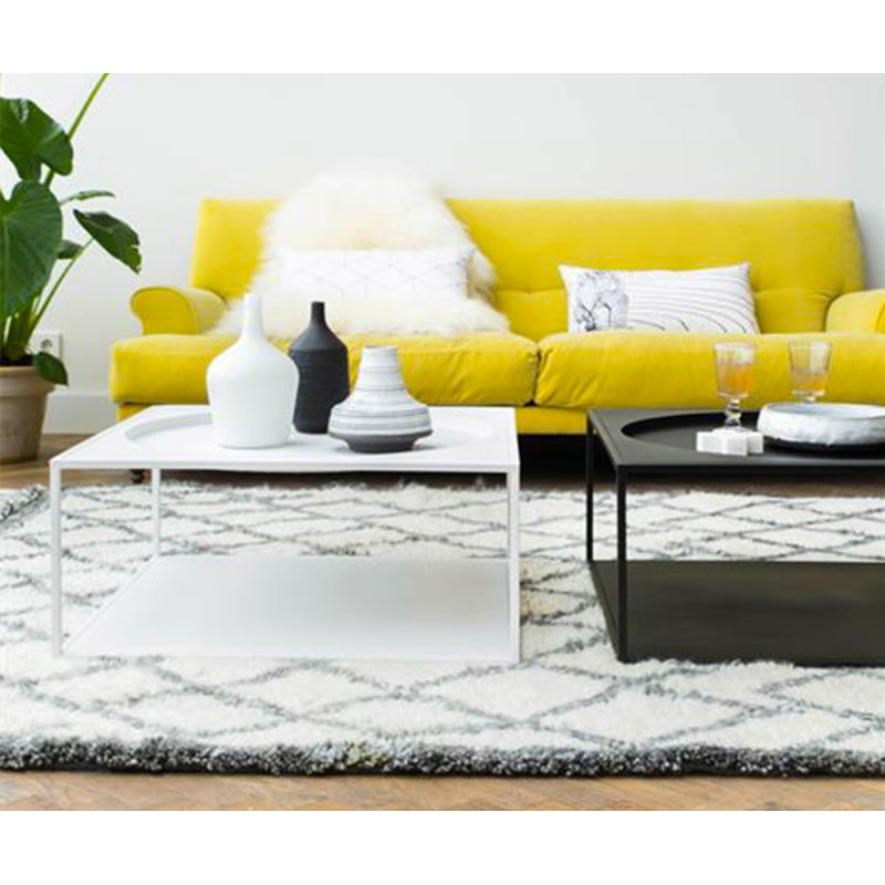 Melania Industrial Full White Metal Coffee Table Meubles Et Design Table Basse Blanc Carré Style Industriel Melania