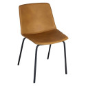 Lot 2 chaises design simili cuir HARONA