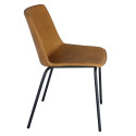 Lot 2 chaises design simili cuir HARONA