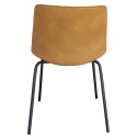 Lot 2 chaises design simili cuir HARONA
