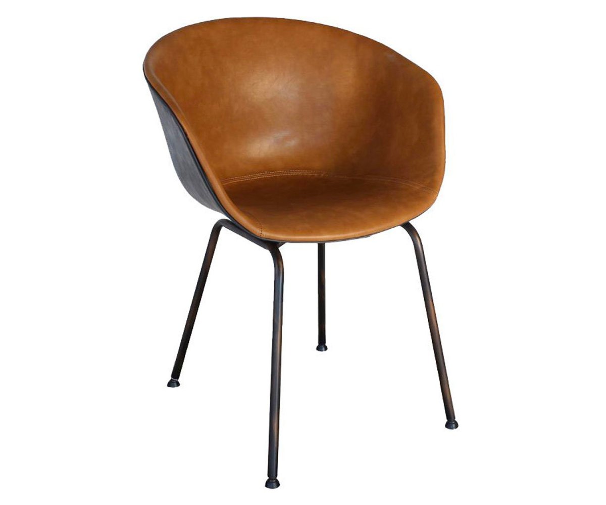 Chaise Simili Cuir Design Retro Pieds Metal 2 Couleurs En Stock