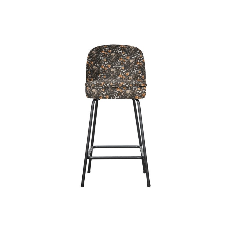 Tabouret de bar en tissu fleuri VOGUE