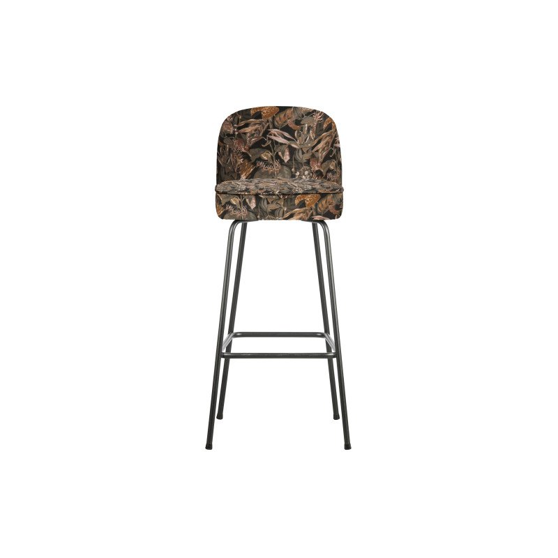 Tabouret de bar en tissu fleuri 80cm VOGUE