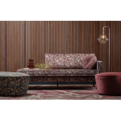 Méridienne angle droit en tissu fleuri vintage COLORADO
