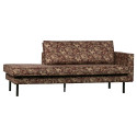 Méridienne angle droit en tissu fleuri vintage COLORADO