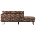Méridienne angle droit en tissu fleuri vintage COLORADO