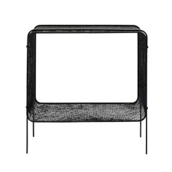 Table de chevet minimaliste en métal noir CELINE