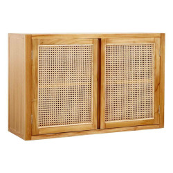 Placard cuisine teck et cannage 100cm PORTER
