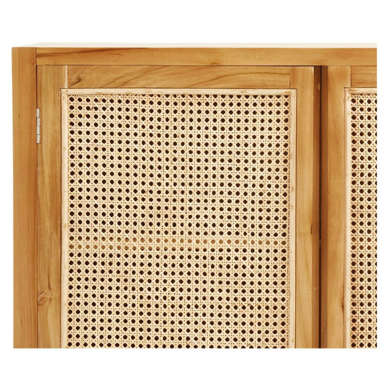 Petit buffet bois de teck et cannage 65cm PORTER - Nordal