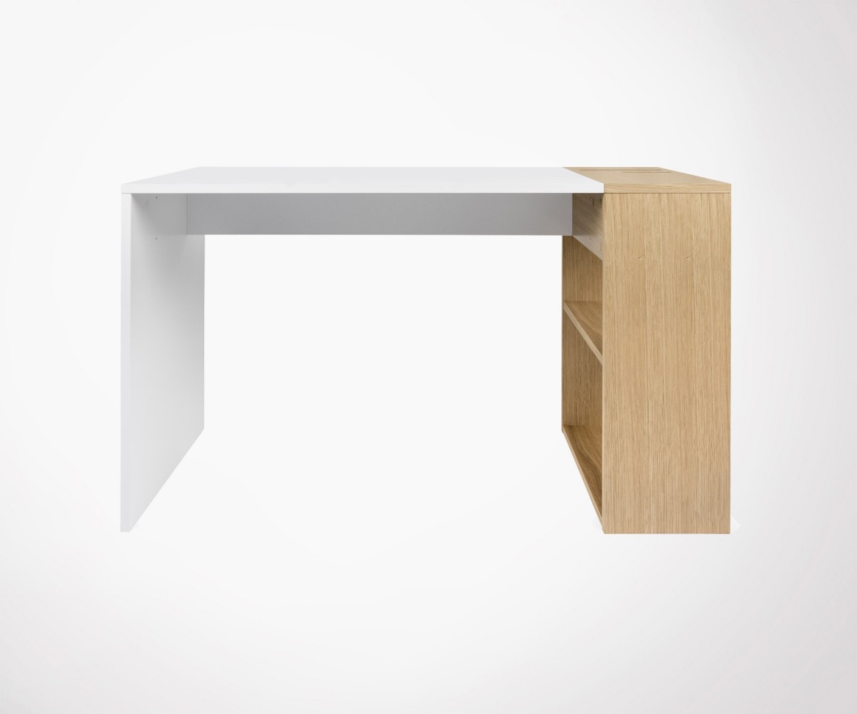 Petit Bureau Bois Design Moderne Avec Rangements Dissimules Temahome