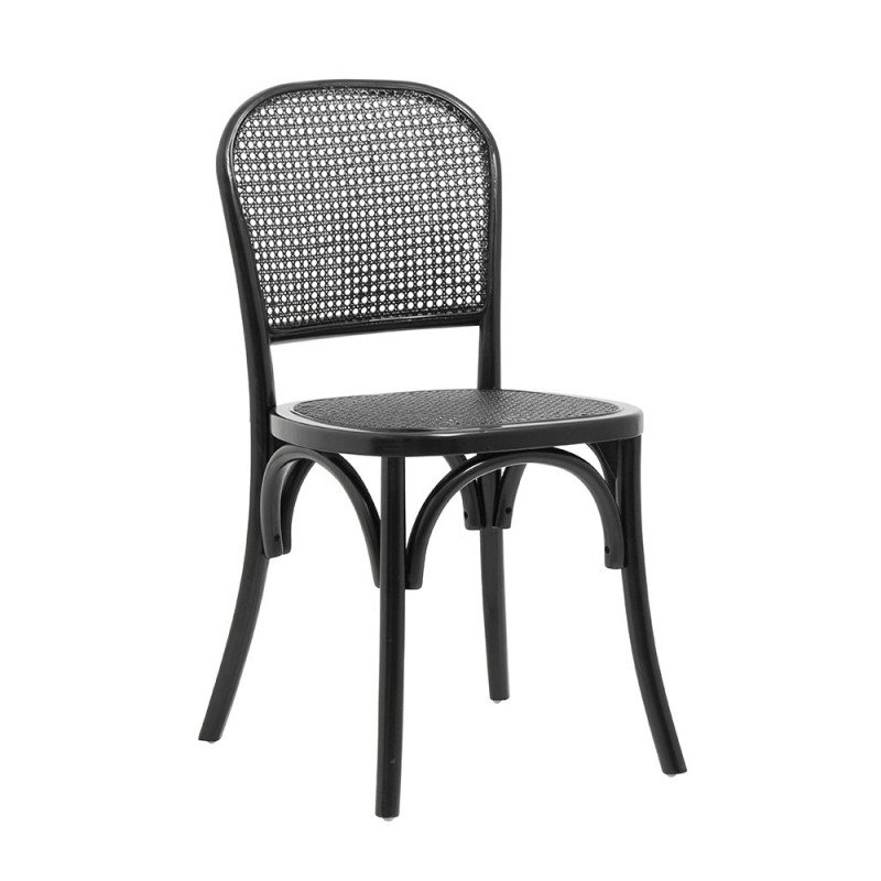Lot de 2 chaises style bistrot en cannage MEDINA