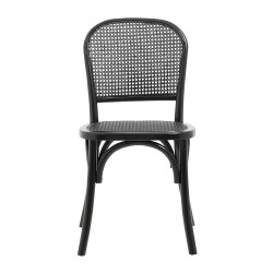 Lot de 2 chaises style bistrot en cannage MEDINA