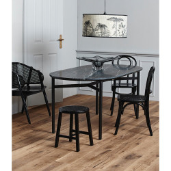Lot de 2 chaises style bistrot en cannage MEDINA