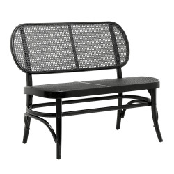 Banc tendance en cannage noir MEDINA