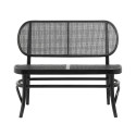 Banc tendance en cannage noir MEDINA