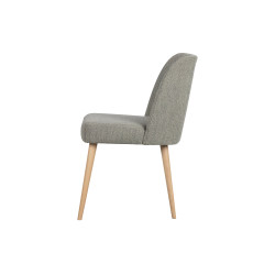 Lot de 2 chaises nordiques en tissu bouclé NOMA