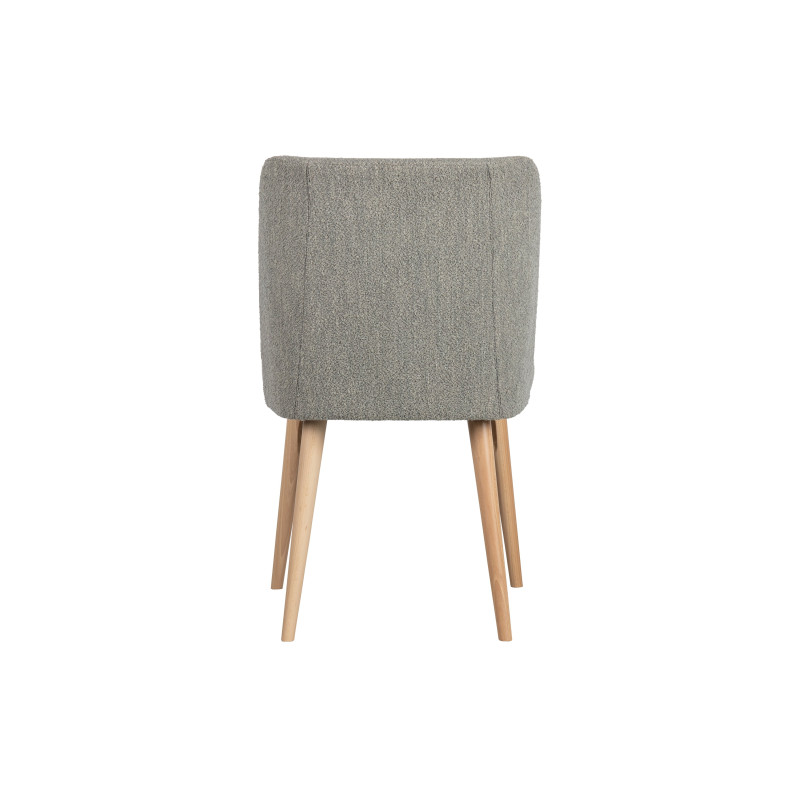 Lot de 2 chaises nordiques en tissu bouclé NOMA