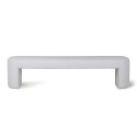 Banc 180cm moderne en tissu blanc SOLEX