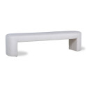 Banc 180cm moderne en tissu blanc SOLEX