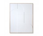 Tableau moderne contemporain 100x123cm blanc FRAME